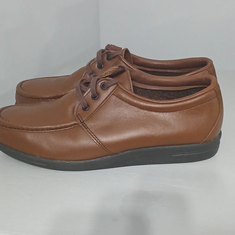 Red Wing Men's Size 12 EE Low Cut Oxford Shoes Congac Brown Leather Gentle Used